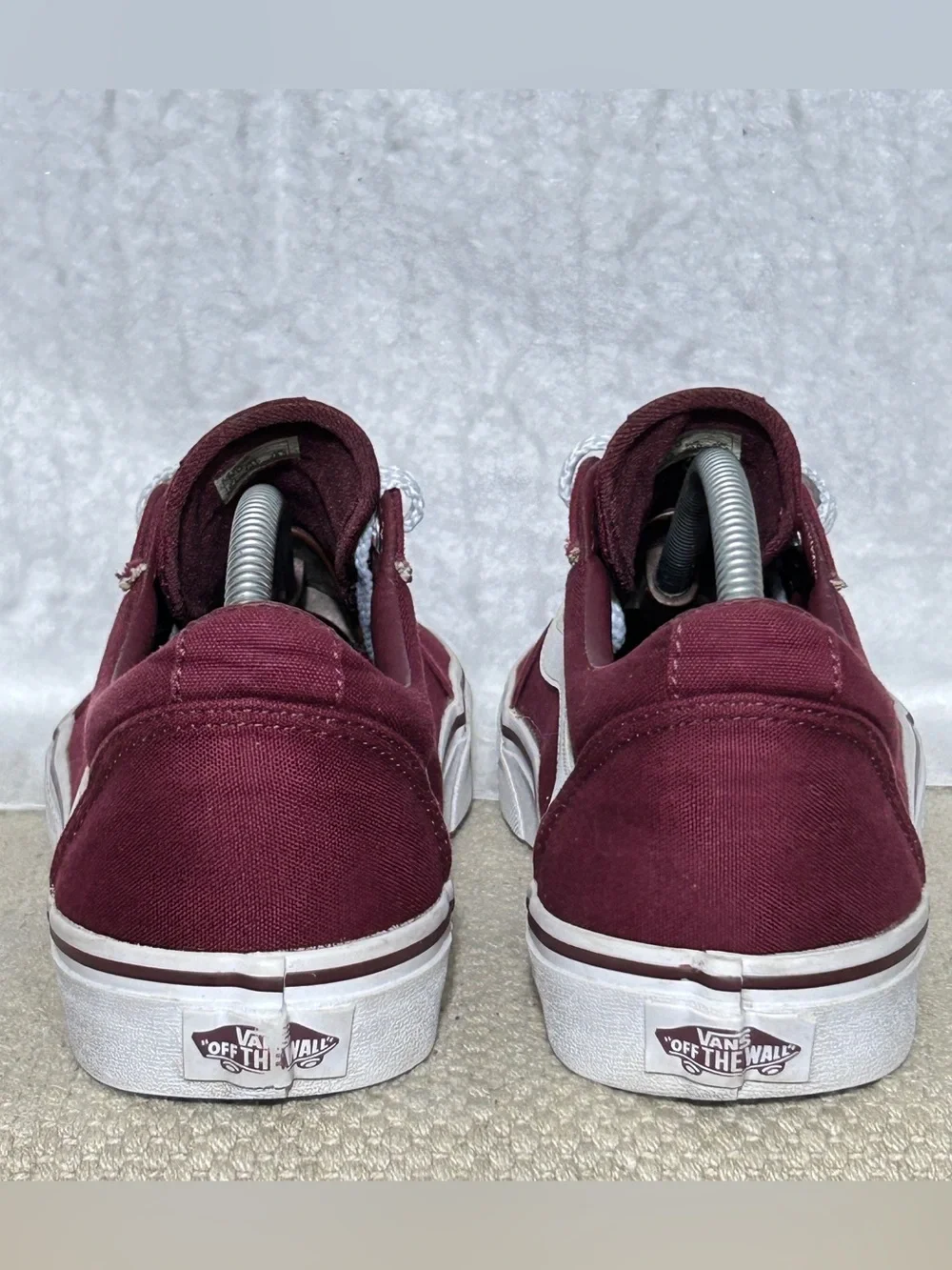 Vans Womens Maroon/White OTW Ward Canvas Low Lace Fashion Sneakers Shoes SZ US 9
